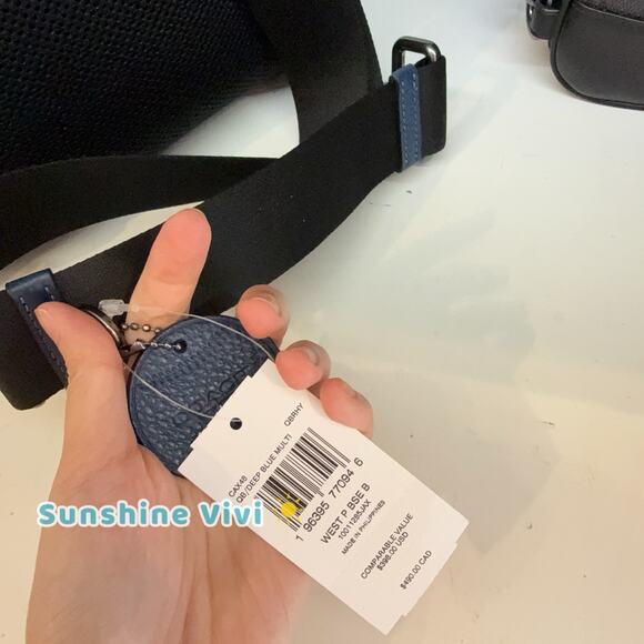 NWT Coach MEN'S West Pack With Star/Baseball Print CAX48 Deep Blue Multi - Picture 5 of 10